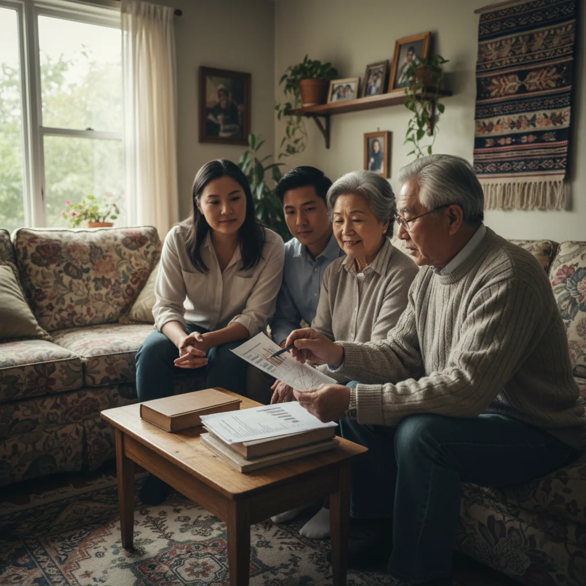 Parents discussing custody schedule at home — Rhode Island