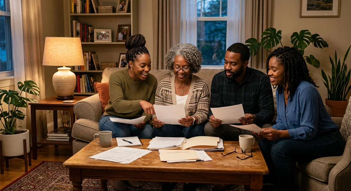 Family meeting to review child support arrangement — Illinois