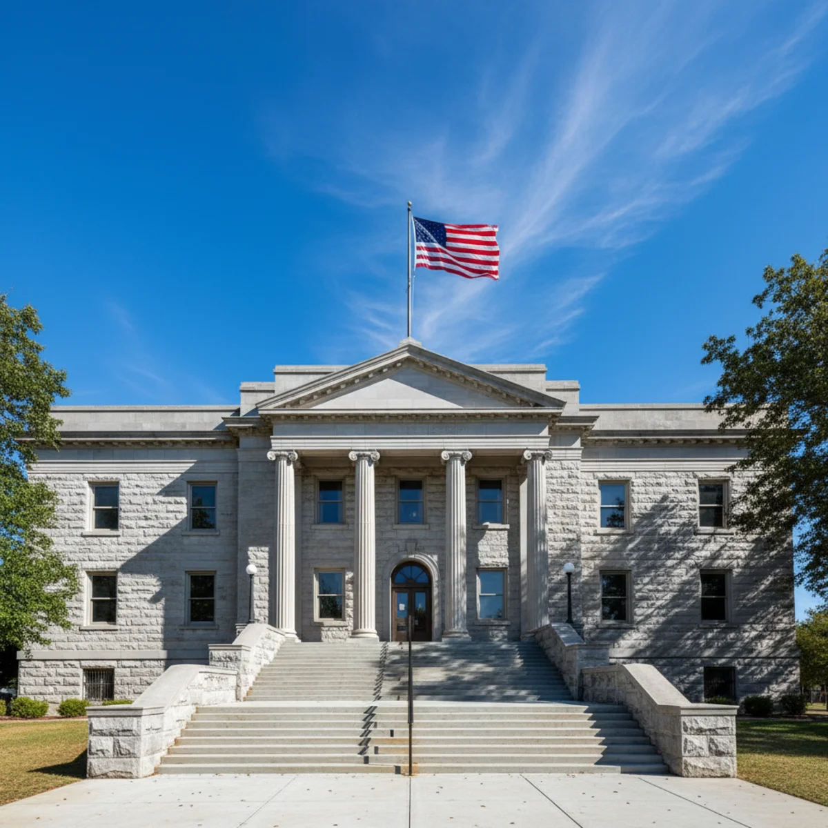 Courthouse where eviction hearings are scheduled in Iowa