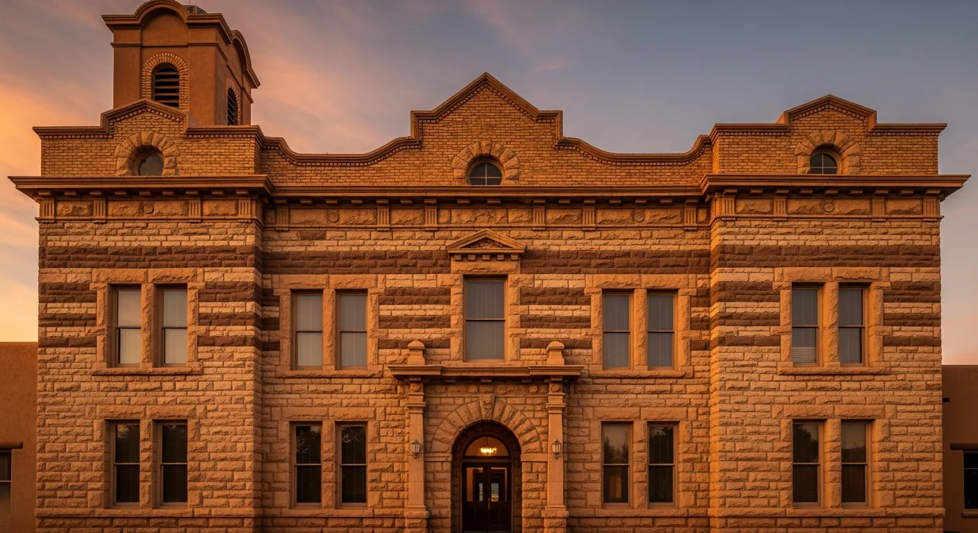 Historic courthouse serving as the divorce filing venue in Apache County, Arizona