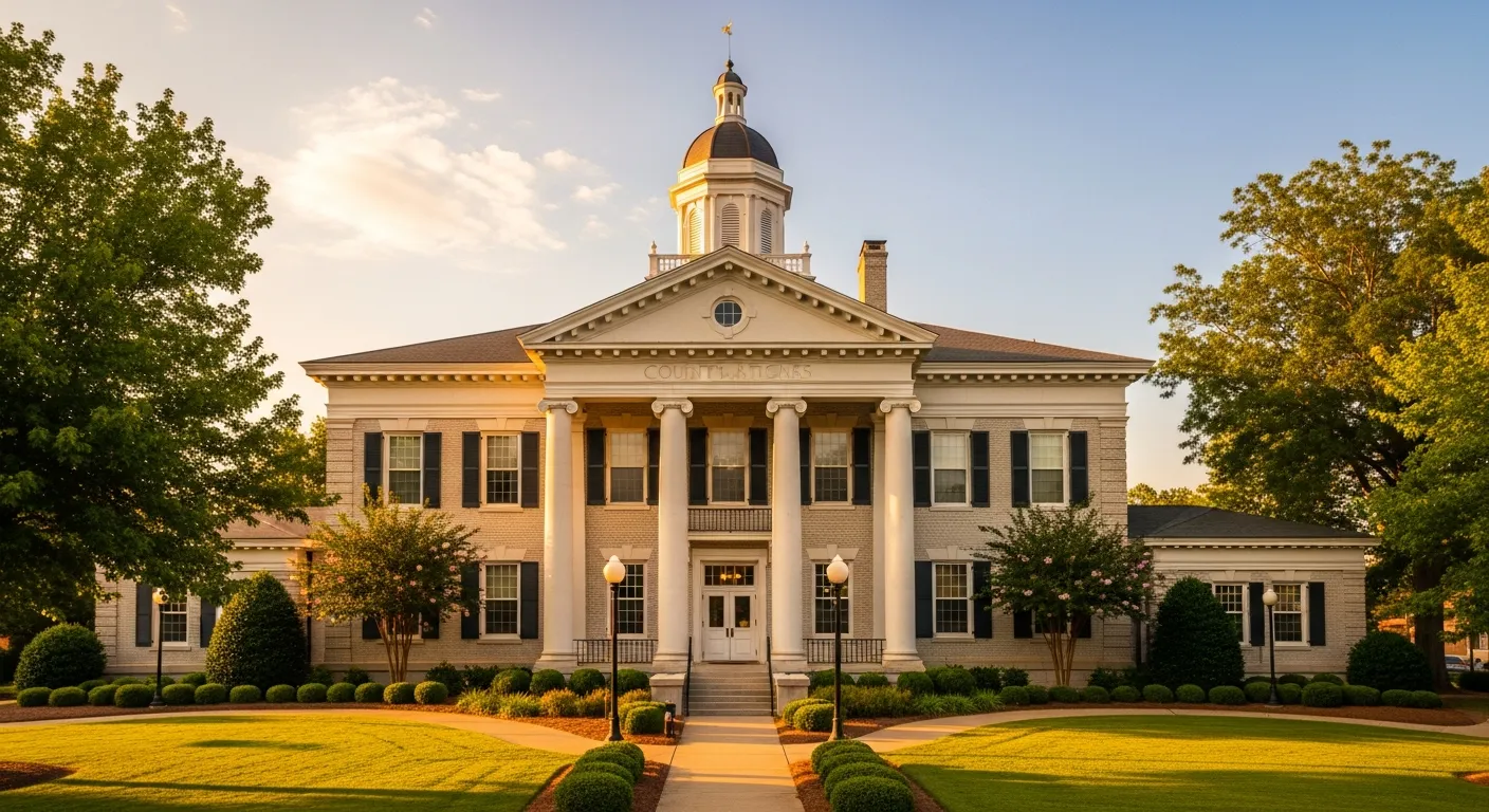 County courthouse where divorce filings are processed in Boone County, Arkansas