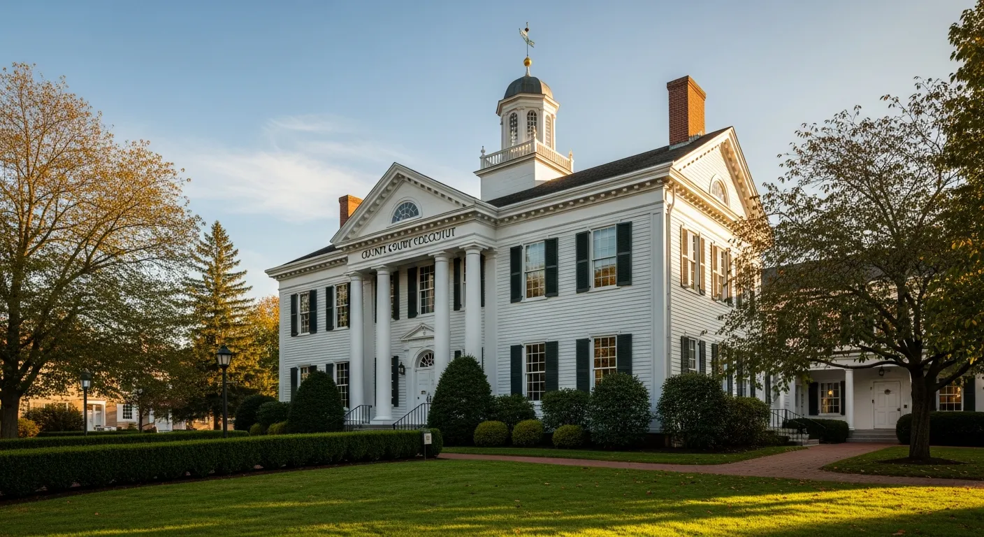 County courthouse where court documents are filed in Middlesex County, Connecticut