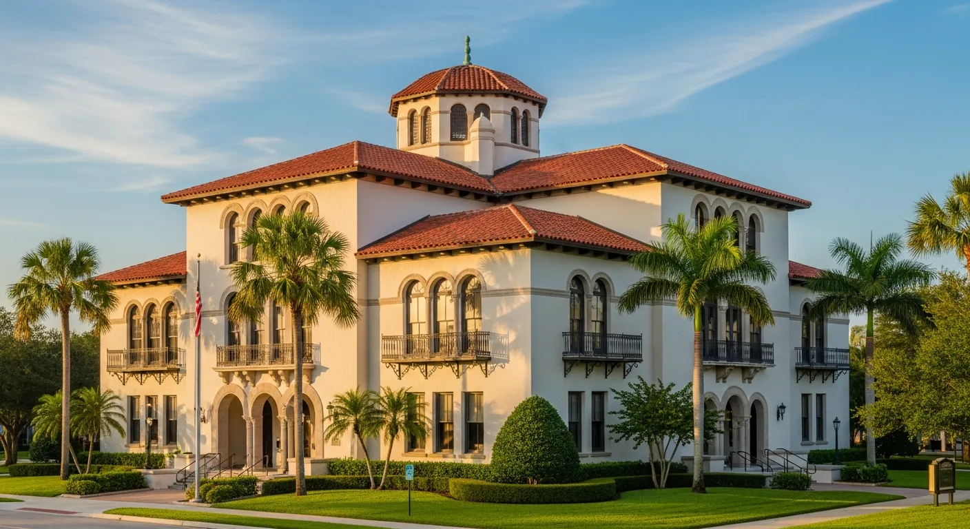 County courthouse where court documents are filed in Baker County, Florida