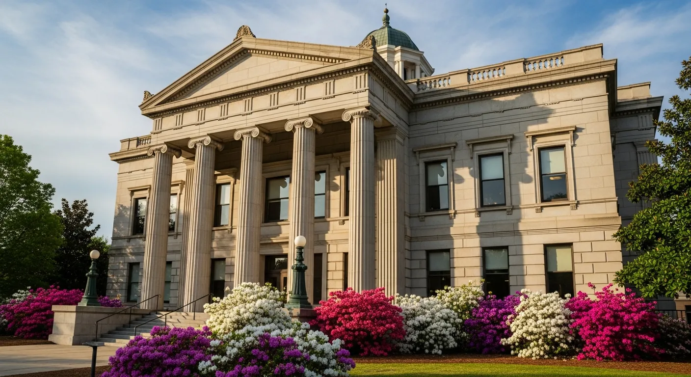 Historic courthouse serving as the divorce filing venue in Bryan County, Georgia