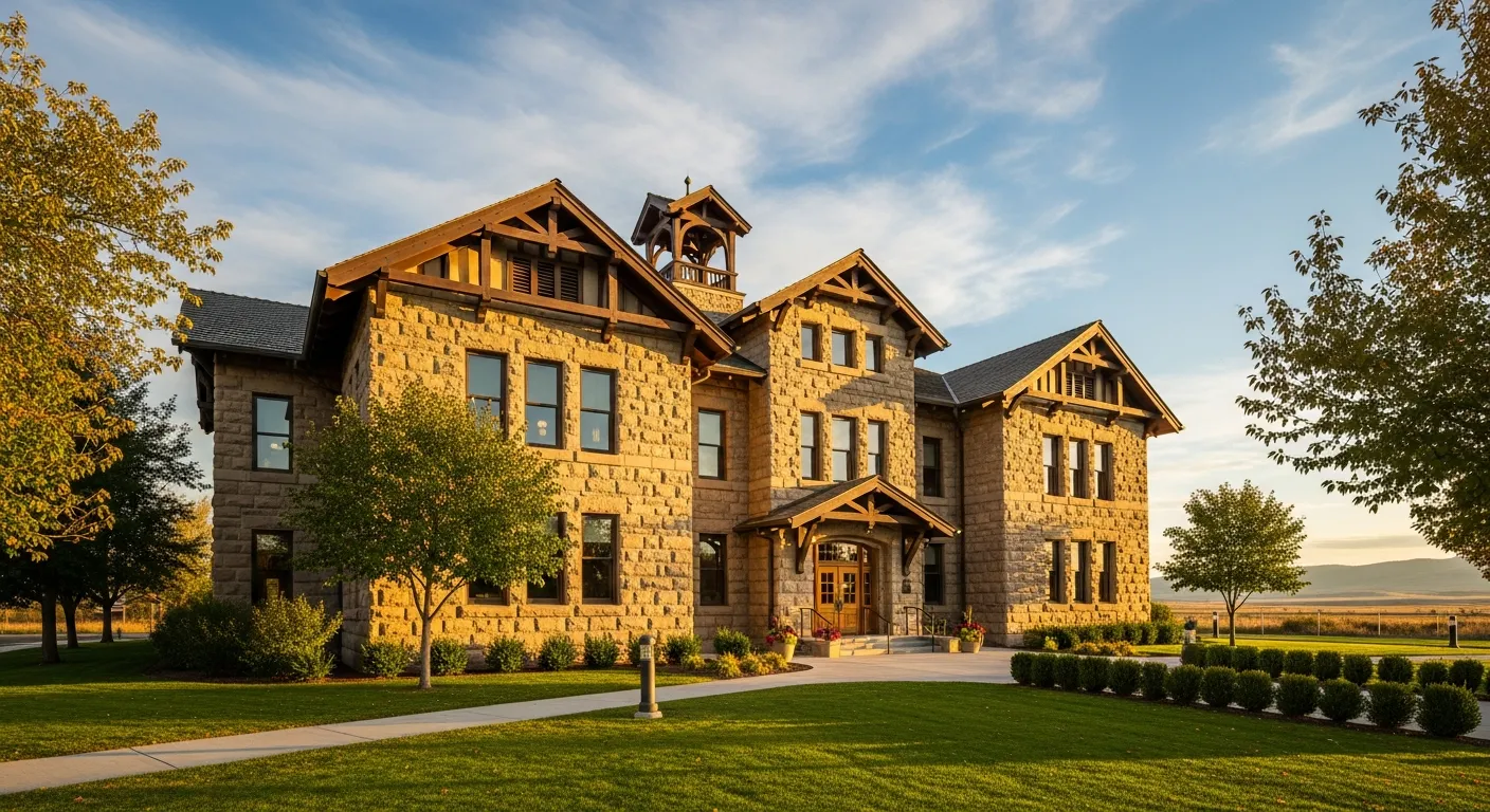 County courthouse where court documents are filed in Lemhi County, Idaho