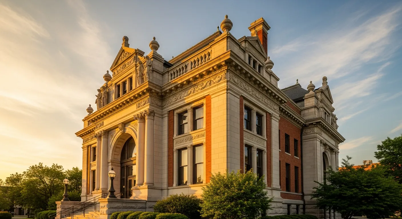 Historic courthouse serving as the divorce filing venue in Mitchell County, Iowa