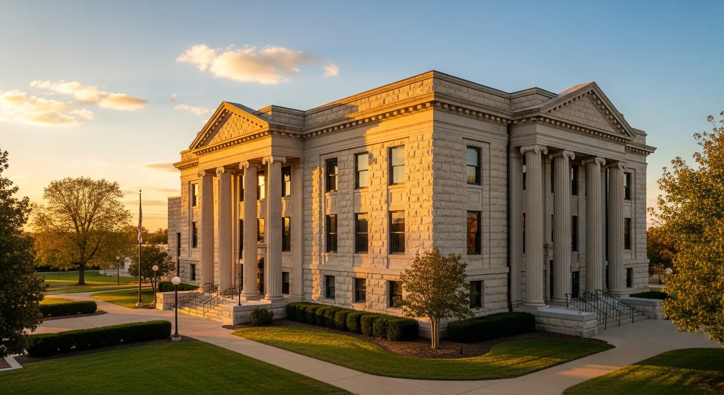 County courthouse where divorce filings are processed in Atchison County, Kansas