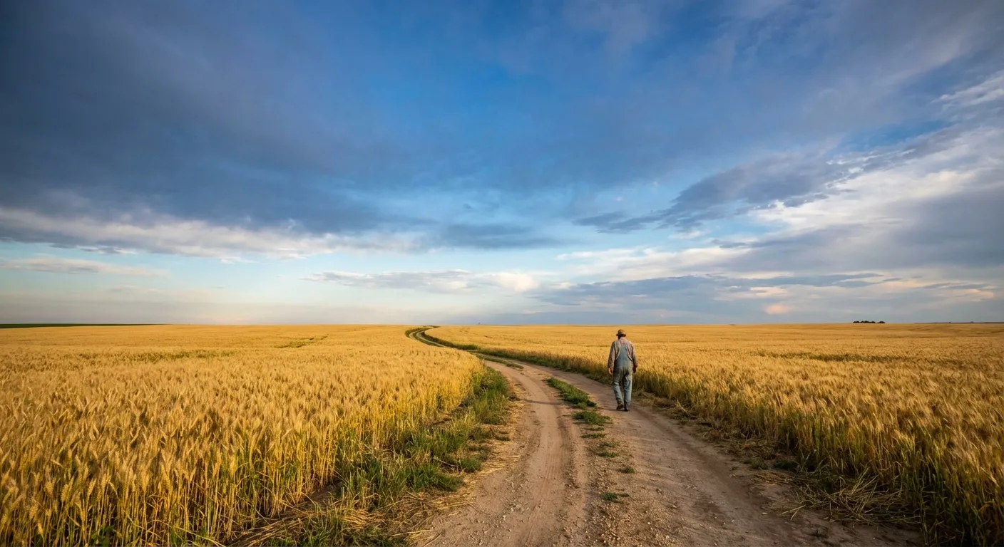 Quiet moment of contemplation and reflection in Comanche County, Kansas