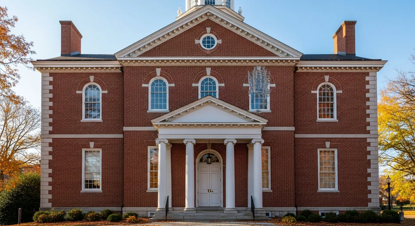 Historic courthouse serving as the divorce filing venue in Charles County, Maryland