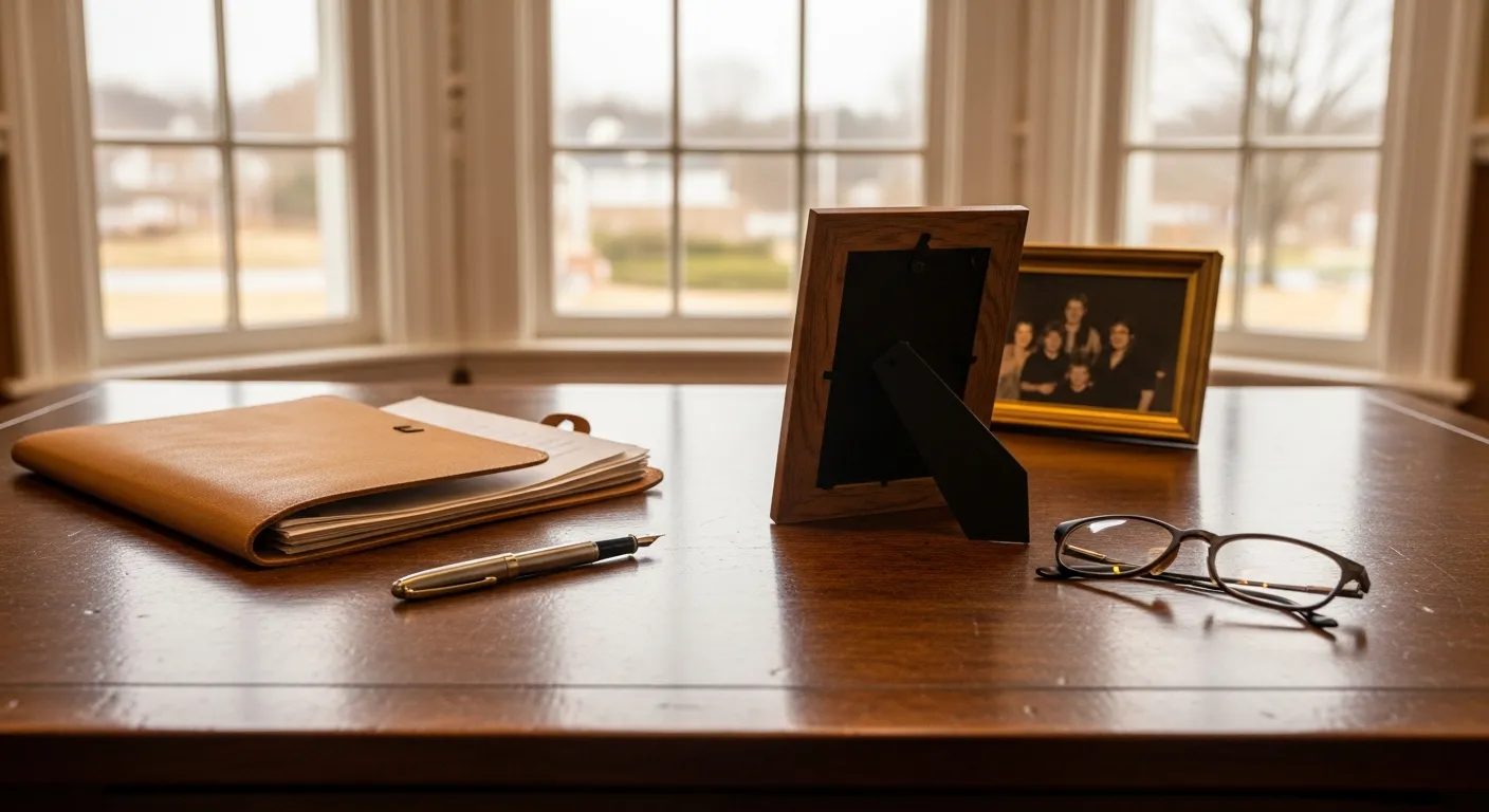 Family law attorney's desk with legal documents in Charles County, Maryland