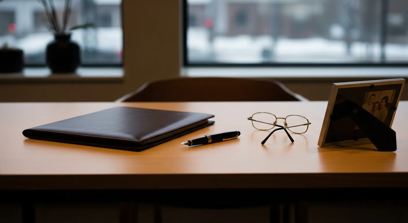 Family law attorney's desk with legal documents in Itasca County, Minnesota