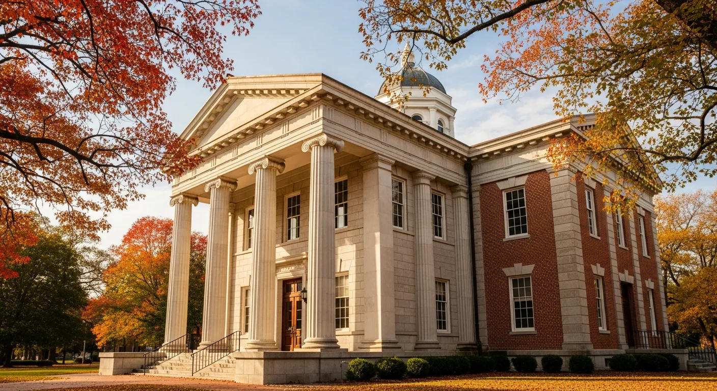Historic courthouse where filing fees are collected in Itawamba County, Mississippi