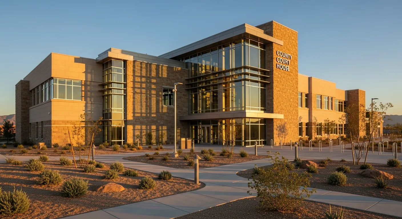 County courthouse where divorce filings are processed in Clark County, Nevada