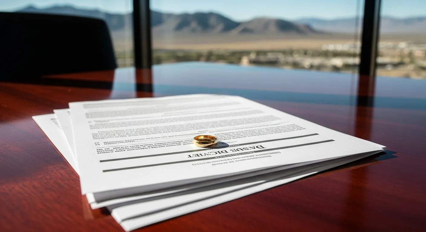 Guardianship petition documents on attorney desk in Pershing County, Nevada