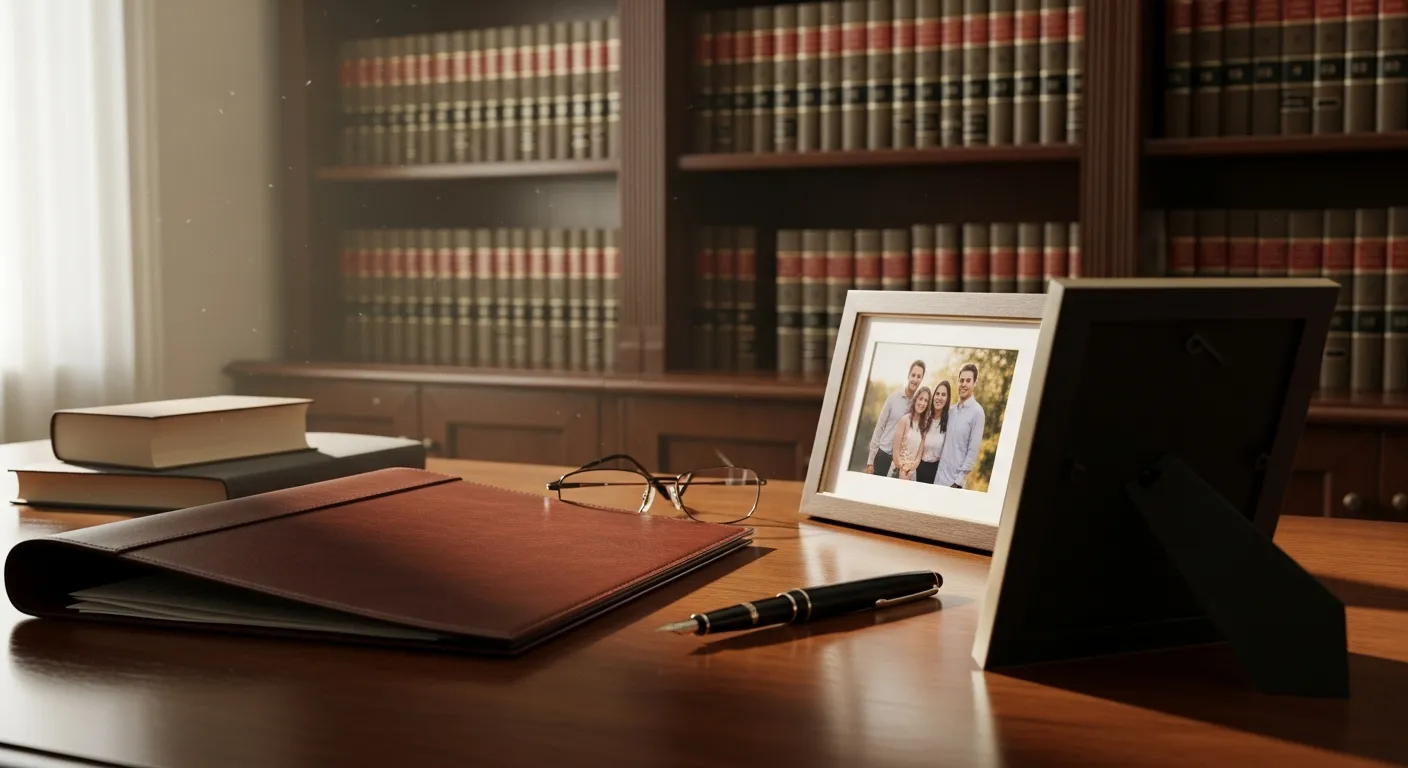 Family law attorney's desk with legal documents in Putnam County, New York