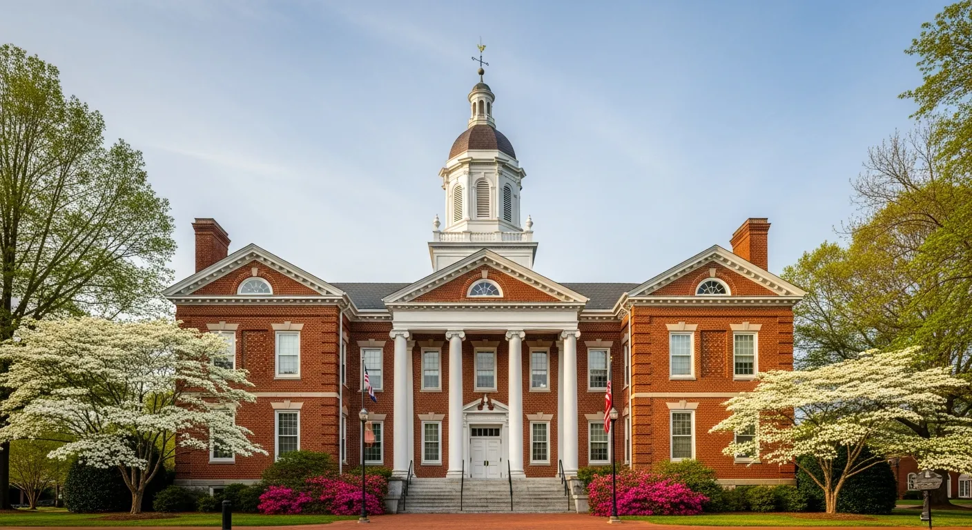 Historic courthouse serving as the divorce filing venue in Davidson County, North Carolina