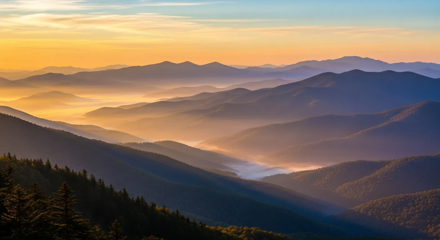 Peaceful scene representing closure and resolution in Avery County, North Carolina
