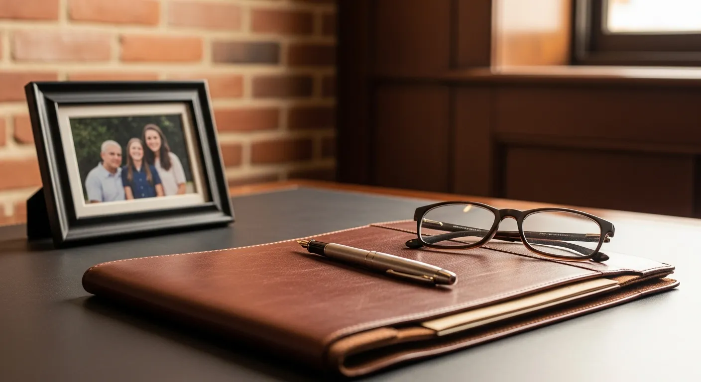 Family law attorney's desk with legal documents in Carroll County, Ohio