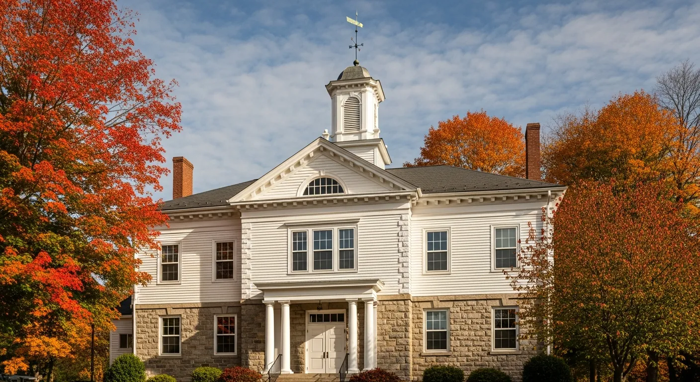 Historic courthouse where filing fees are collected in Bennington County, Vermont