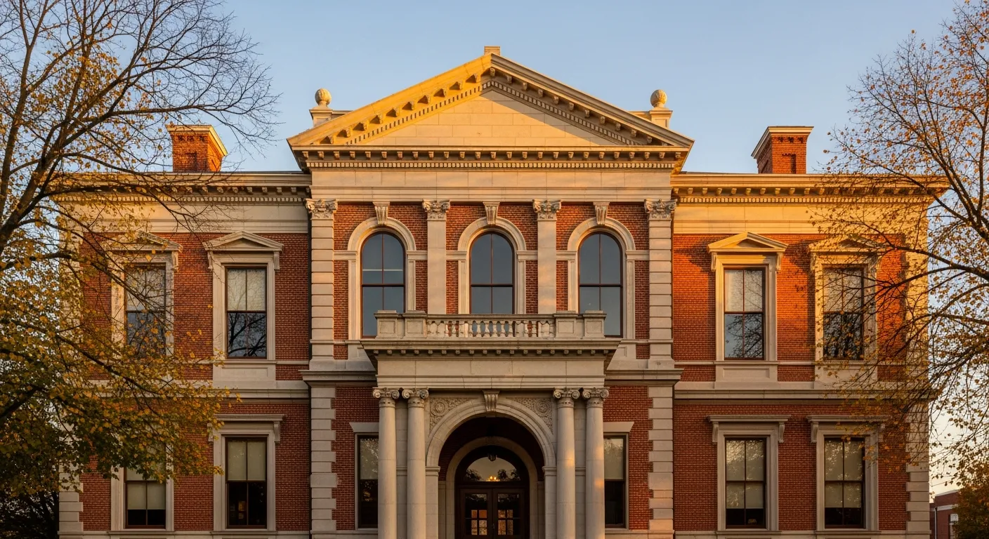 Historic courthouse serving as the divorce filing venue in Accomack County, Virginia