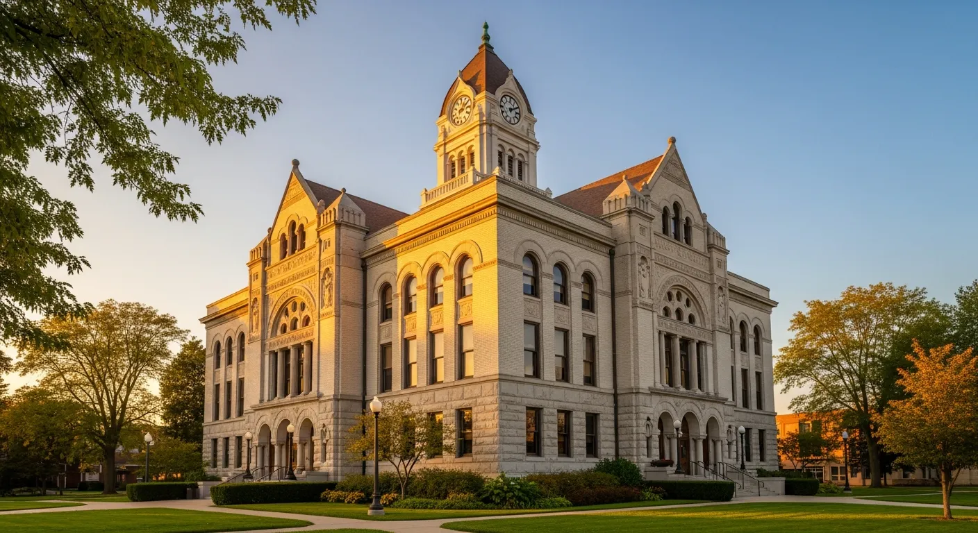 County courthouse where court documents are filed in Forest County, Wisconsin