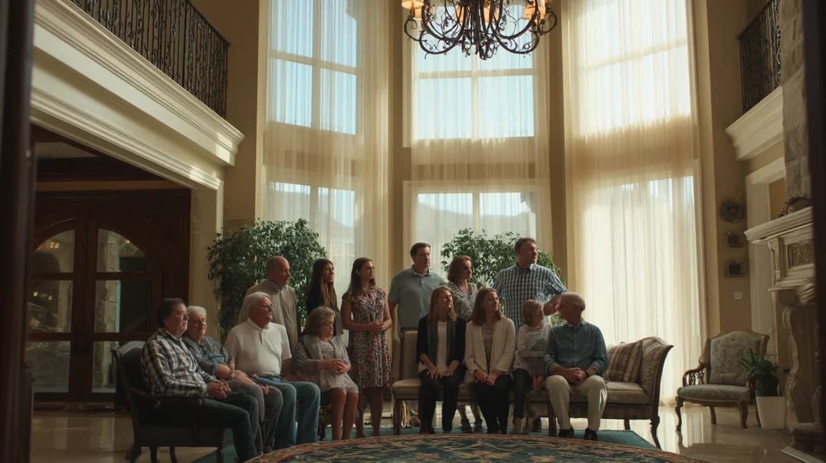 New Mexico probate cost Family in elegant home discussing inheritance and probate — New Mexico
